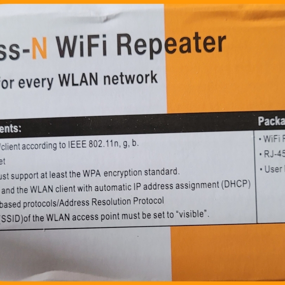 WIRELESS-N WIFI REPEATEREXTENDER-2.4G HIGH SPEED WIRELESS WIFI-NIB - Picture 2 of 7